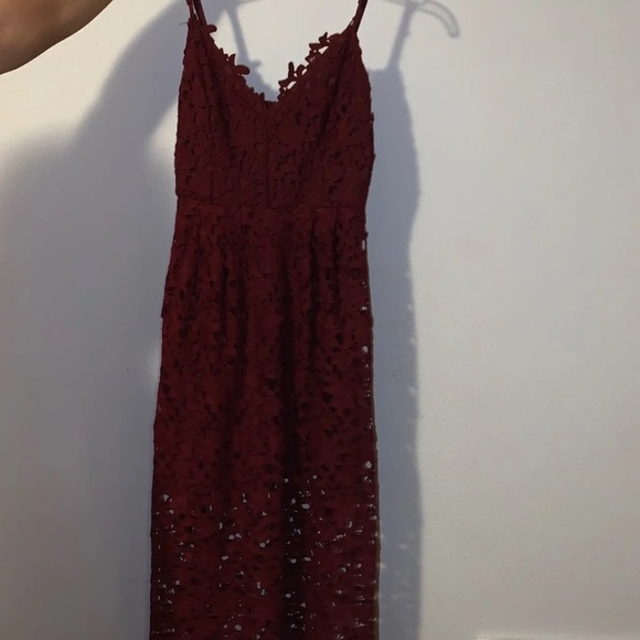 ASTR lace midi! Maroon - Picture 3 of 4